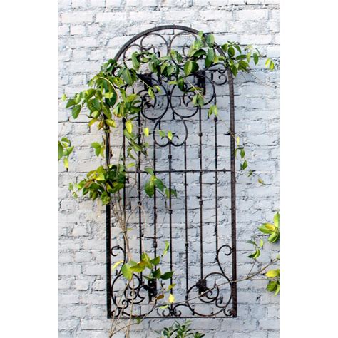 metal iron scroll wall trellis w/mounting brackets from h potter|H Potter Metal Iron Scroll Wall Trellis w/Mounting Brackets.